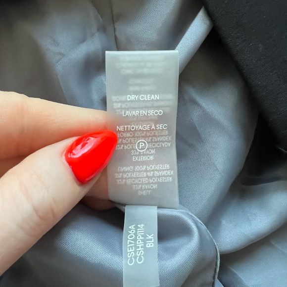 Calvin Klein Black Tailored Blazer with Notched Lapels NWOT - Picture 11 of 12